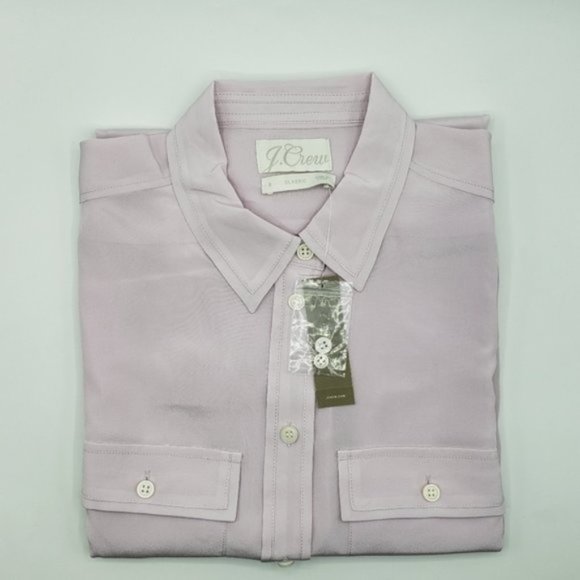 J. Crew Silk Shirt Ashen Quartz - Picture 4 of 5